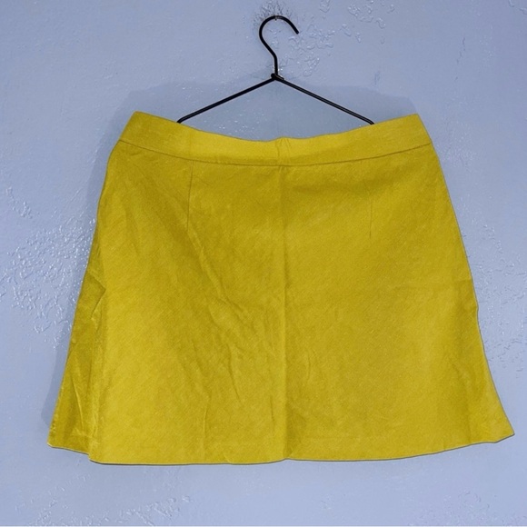 Zara GREEN LINEN BLEND MINI SKIRT Size Large NWOT - Picture 3 of 6
